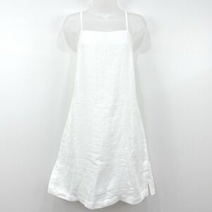 Menique Linen Dress XL NWT Elora Cross Back Beach Clean Girl Vacation Bride